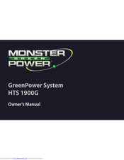 Monster GreenPower HTS 1900G Owner's Manual