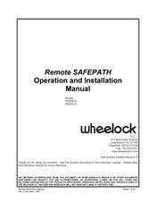 Wheelock SAFEPATH RSAPE-R Operation And Installation Manual