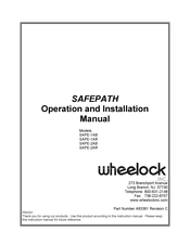 Wheelock SAFEPATH SAPE-1AR Operation And Installation Manual