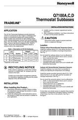 Honeywell TRADELINE Q7100C Installation Instructions Manual