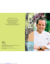 Wolfgang Puck BTOBR0050 Bistro collection Manual