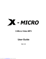 X-Micro XMP3-R1G User Manual