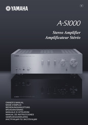 Yamaha AS1000 - Amplifier Owner's Manual