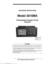 Teledyne 3010MA Operating Instructions Manual