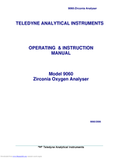 Teledyne 9060 Operating Instructions Manual