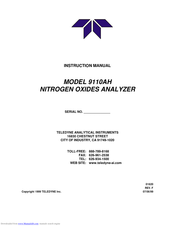 Teledyne 9110AH Instruction Manual