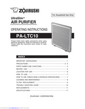 Zojirushi UltraSlim PA-LTC10 Operating Instructions Manual