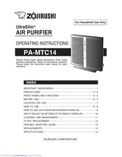 Zojirushi UltraSlim PA-MTC14 Operating Instructions Manual