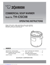 Zojirushi TH-CSC08 Operating Instructions Manual