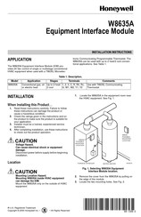 Honeywell W8635A Installation Instructions Manual