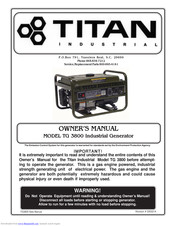 Titan TG 3800 Owner's Manual