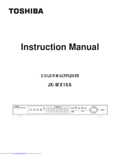 Toshiba JK-MX16A Instruction Manual
