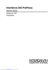 Intergraph InterServe 205 PrePress System Setup
