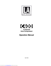 LA Audio Electronic C400 Operation Manual