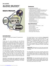M-Audio Audio Buddy User Manual