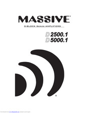 Massive Audio D5000.1 d-block series Instruction Manual