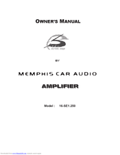 Memphis Street edge 16-SE1.250 Owner's Manual