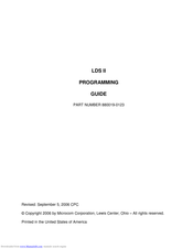 Microcom LDS II Programming Manual