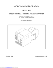 Microcom 470 Operator's Manual