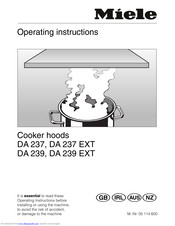 Miele DA 239 EXT Operating Instructions Manual