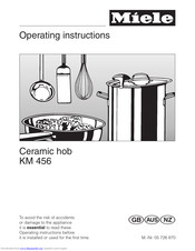 Miele KM 456 Operating Instructions Manual