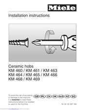 Miele KM 460 Installation Instructions Manual