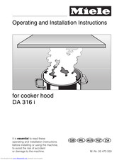 Miele DA 316 i Operating And Installation Manual