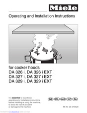 Miele DA 327 i Operating And Installation Manual