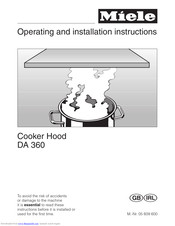 Miele DA 360 Operating And Installation Manual