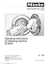 Miele W 3260 Operating Instructions Manual