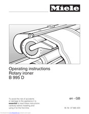 Miele B 995 D Operating Instructions Manual