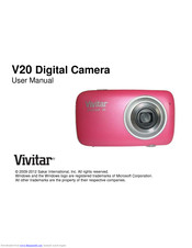 Vivitar V20 User Manual