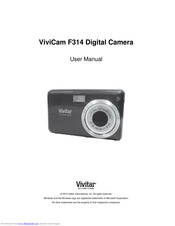 Vivitar ViviCam F314 User Manual