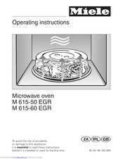 Miele M 615 EG Operating Instructions Manual