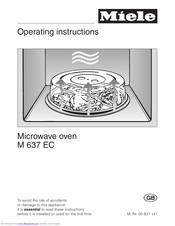 Miele M 637 EC Operating Instructions Manual