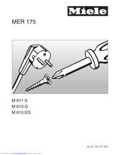 Miele M 615 EG Installation Instructions Manual