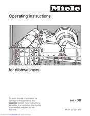 Miele G 1172 Operating Instructions Manual