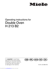 Miele H 213 B2 Operating Instructions Manual