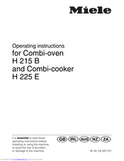 Miele H 225 E Operating Instructions Manual