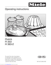 Miele H 363-2 Operating Instructions Manual