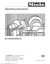 Miele G 349 Plus Operating Instructions Manual