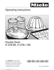 Miele H 378 B2 Operating Instructions Manual