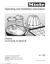 Miele H 4212 B Operating And Installation Manual
