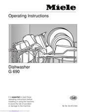 Miele G 690 Operating Instructions Manual