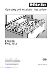 Miele F 623 Ui Operating And Installation Manual