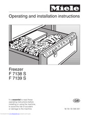 Miele F 7138 S Operating And Installation Manual