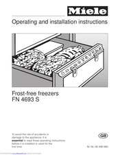 Miele FN 4693 S Operating And Installation Manual