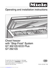 Miele GT 302 ES ECO Plus Operating And Installation Manual