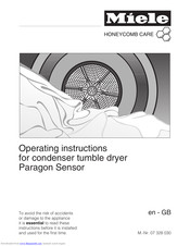 Miele Honeycomb care Paragon sensor Operating Instructions Manual