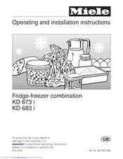 Miele KD 683 i Operating And Installation Manual
